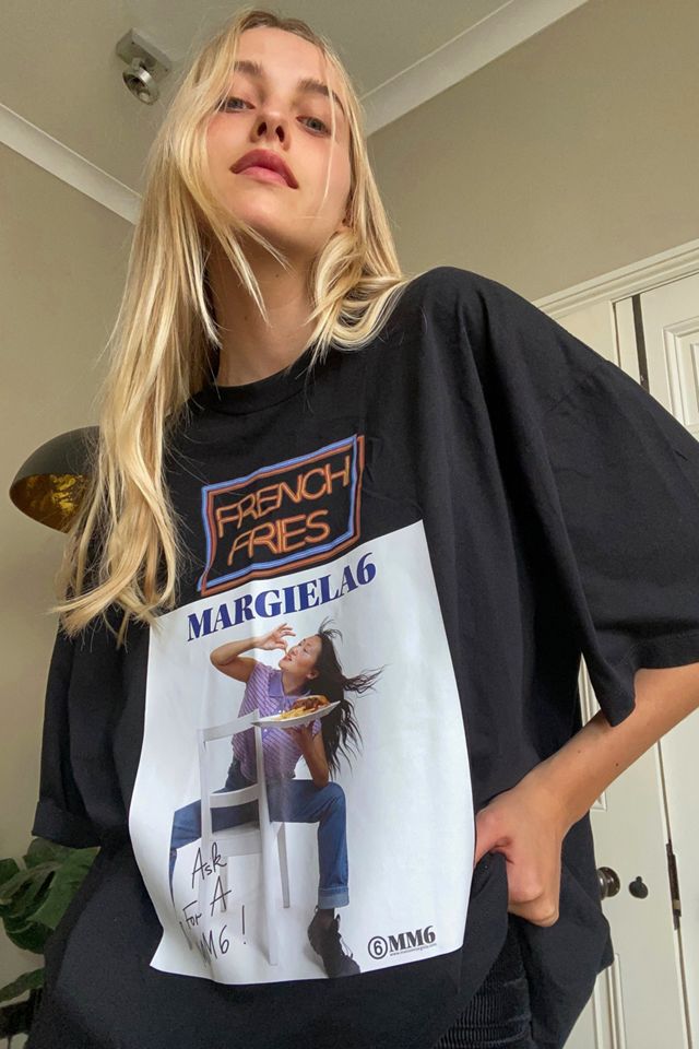 MM6 Oversized French Fries T-Shirt | Urban Outfitters UK