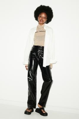 Vinyl trousers with 2025 belt loops