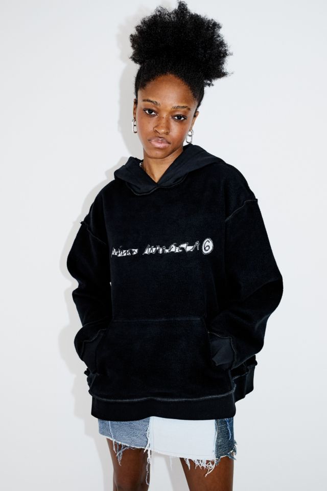 MM6 Reversible Black Hoodie | Urban Outfitters UK