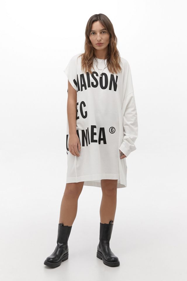 MM6 Asymmetric T-Shirt Dress | Urban Outfitters UK
