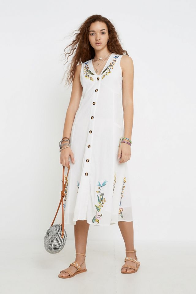 Violet Skye - Robe midi boutonnée blanche  #2
