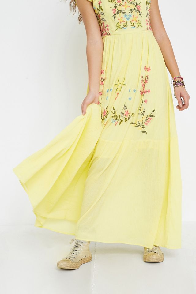 Violet Skye - Robe longue volantée jaune #2