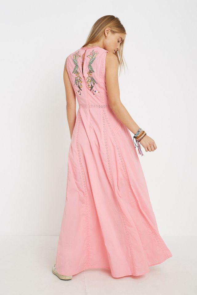 Violet Skye Rosa Frill Maxi Vestido #1