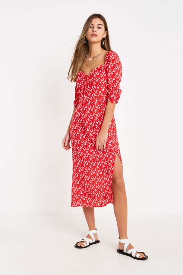 Urban outfitters store red floral dress