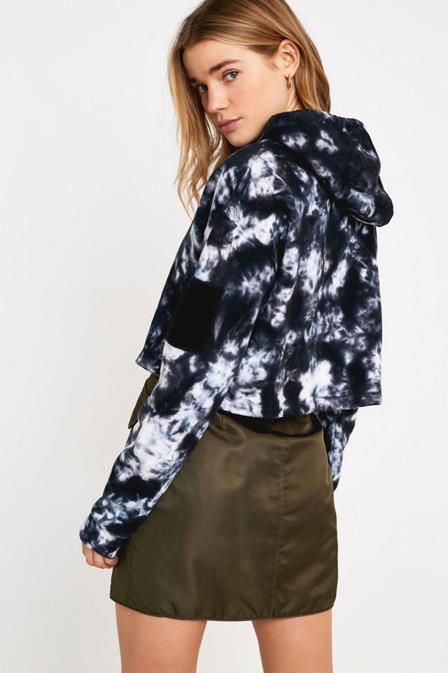 Felpa con cappuccio tie-dye cropped paris sprecata #2