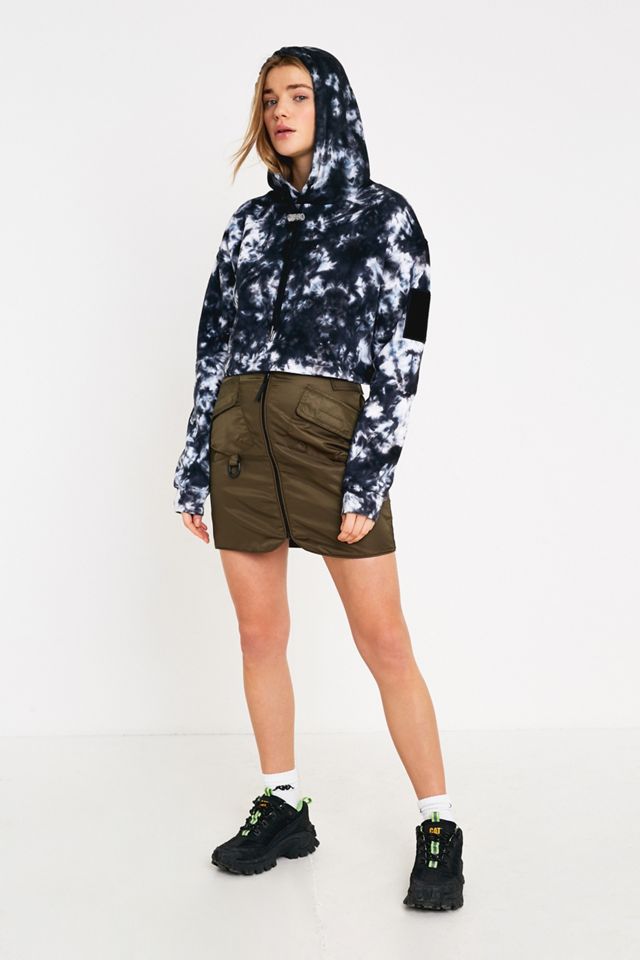 Felpa con cappuccio tie-dye cropped paris sprecata #3