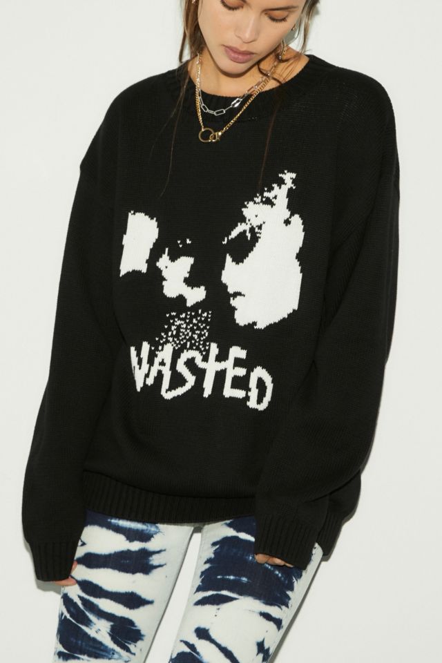 ブラウン×ピンク WASTEDPARIS ウェイステッドパリス ニット セーター