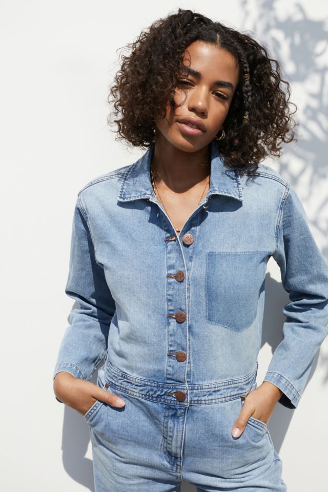 Wrangler hot sale denim jumpsuit