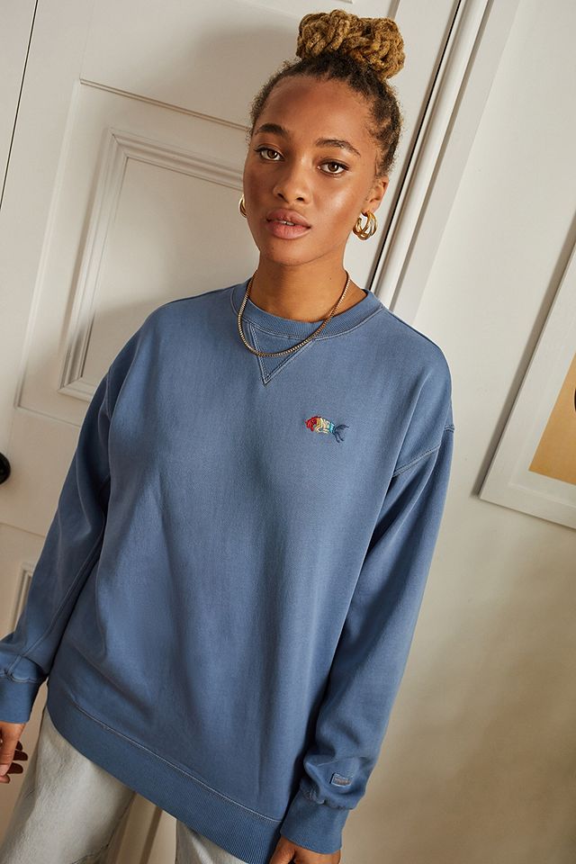 Wrangler X Billabong Blue Wayward Sweatshirt | Urban Outfitters UK