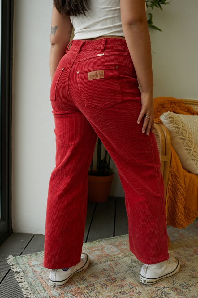 BILLABONG Into The Groove Womens High Waisted Corduroy Pants - BURNT RED