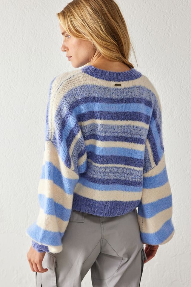 Billabong Blue Stripe Soft Wind Jumper #2