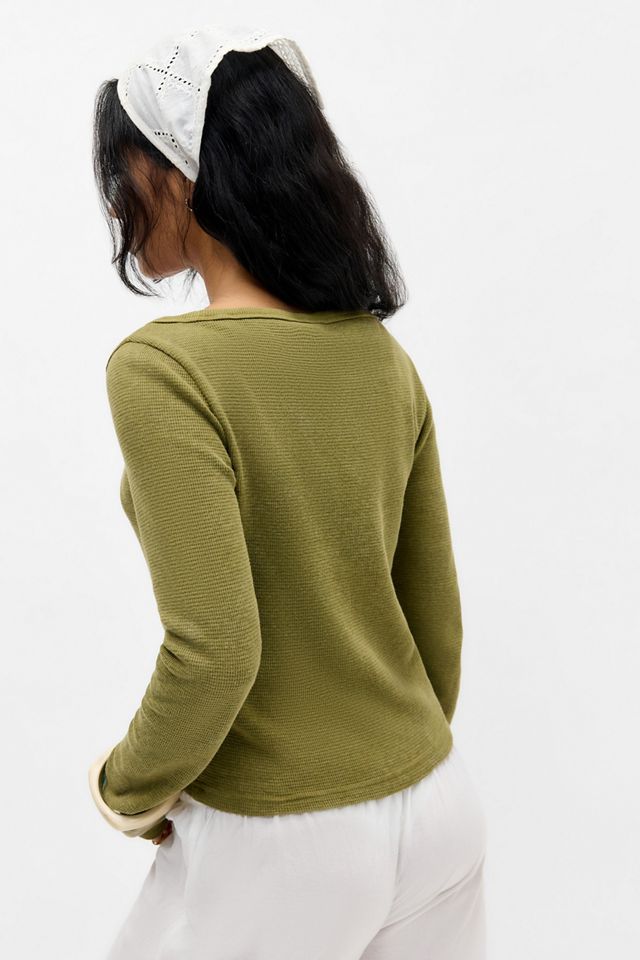 Roxy UO Exklusives Langarm-T-Shirt mit Schichten-Look aus Thermogewebe #3