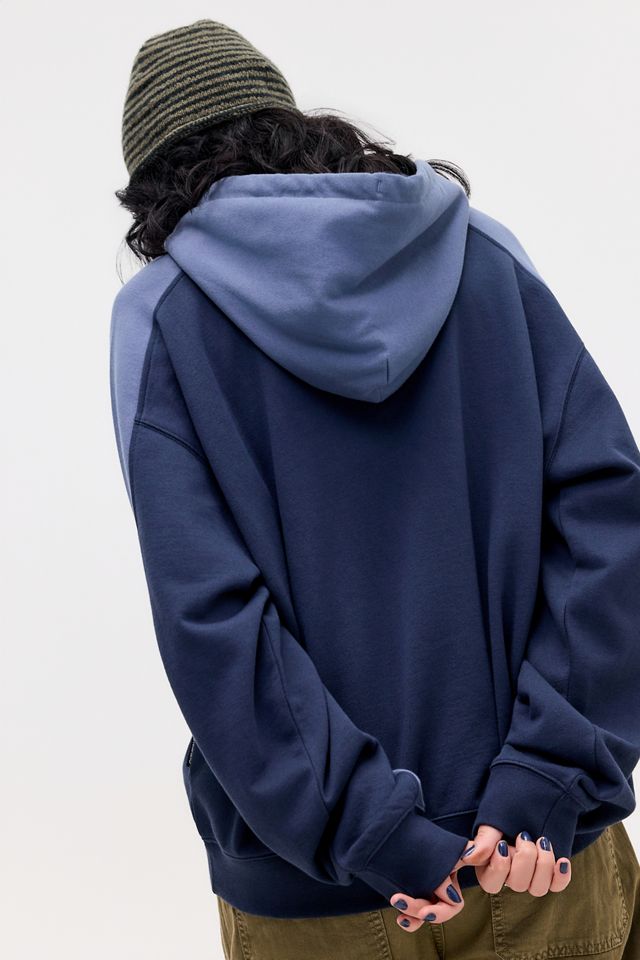 Quiksilver UO Exklusiver marineblauer Panel-Hoodie #3