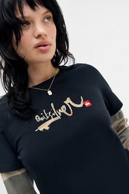 Quiksilver UO Exclusive Camo Double Layer Long Sleeve T-Shirt