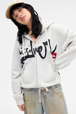 Sudadera con Capucha Gris Quiksilver UO Exclusiva
