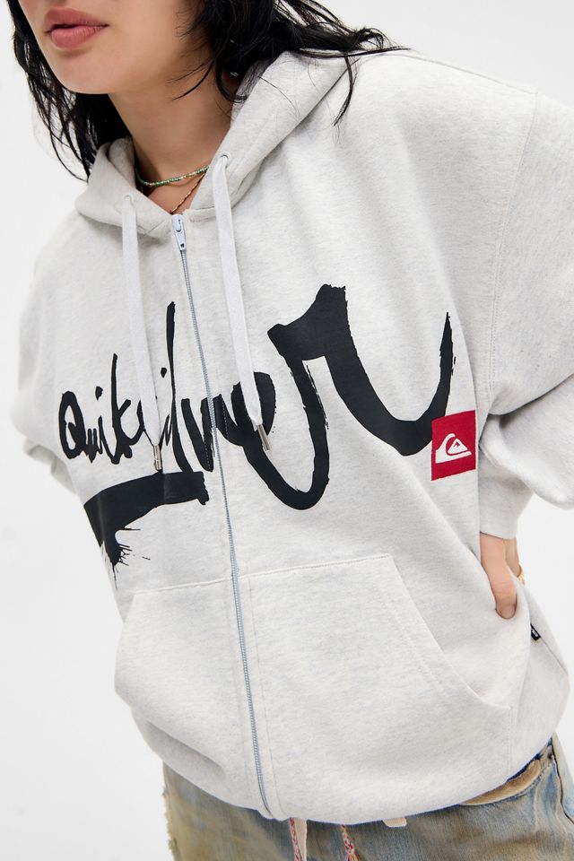 Quiksilver UO Exclusive Grey Zip-Though Hoodie #2