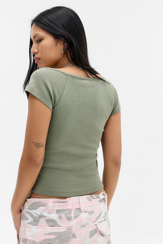 Camiseta con Cuello Redondo Hibiscus Exclusiva de UO de Roxy #4