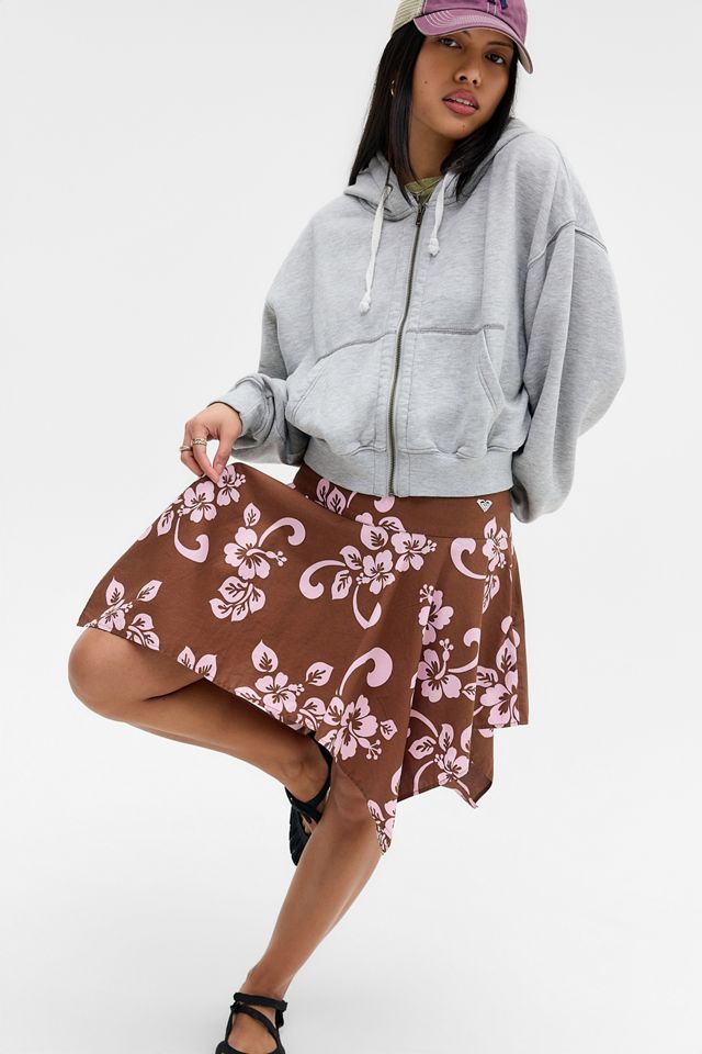 Roxy UO Exclusive Hibiscus Midi Skirt #1
