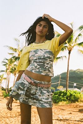 Roxy UO Exclusive Reversible Camo Top