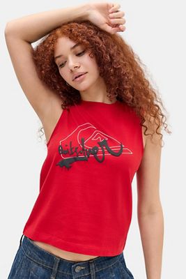 Quiksilver UO Exclusive Red Boxy Tank Top