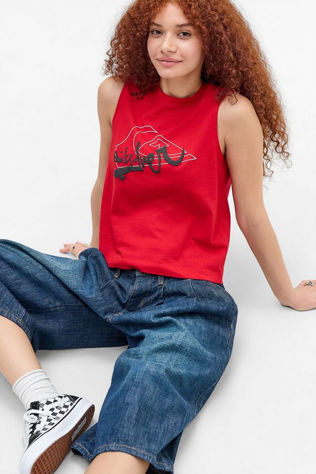 Quiksilver UO Exclusive Red Boxy Tank Top #2