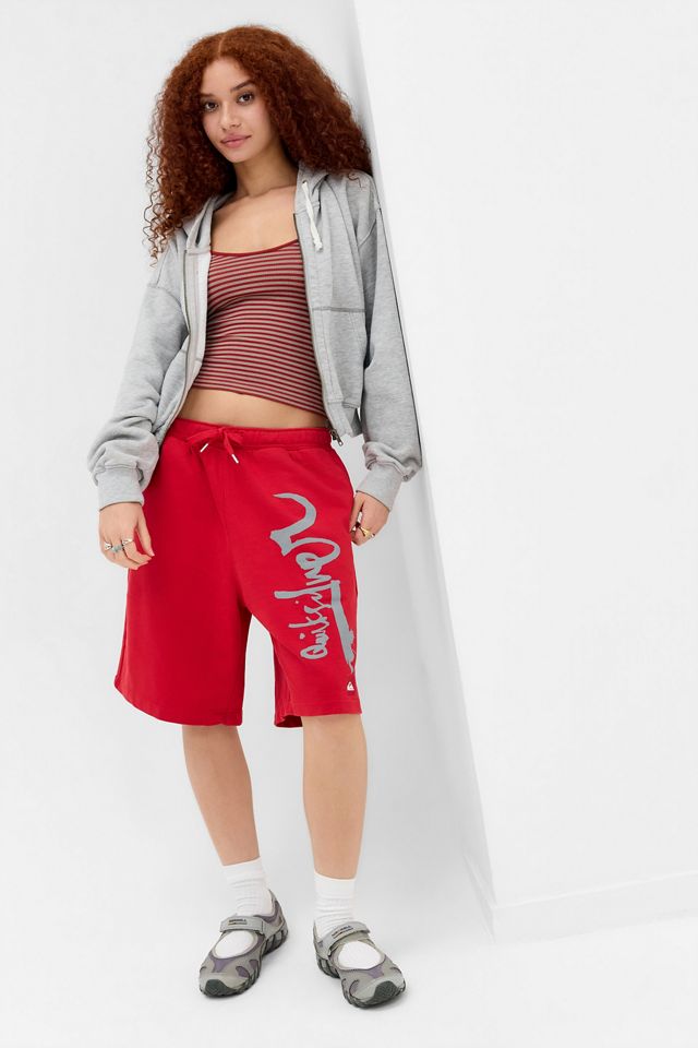 Quiksilver UO Exklusive Rote Jersey-Shorts #1