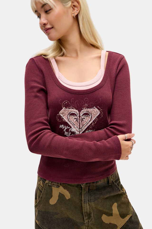 Roxy UO Exclusive Double-Layer Waffle Baby Tee #2