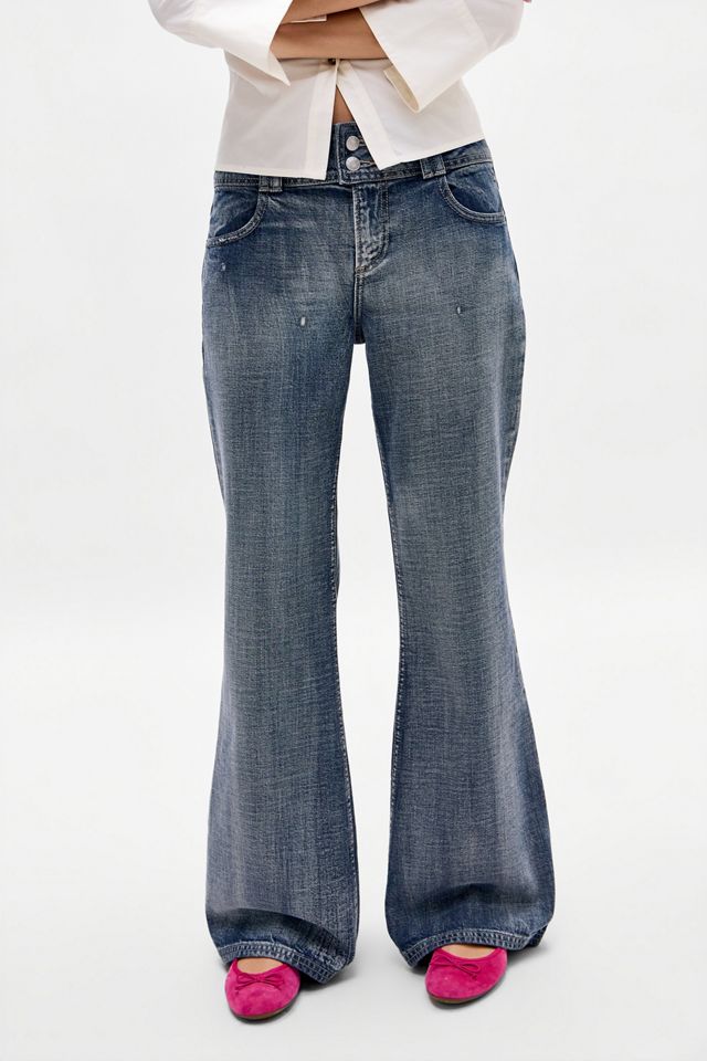 Roxy UO Exclusive Embroidered Flare Jeans #1