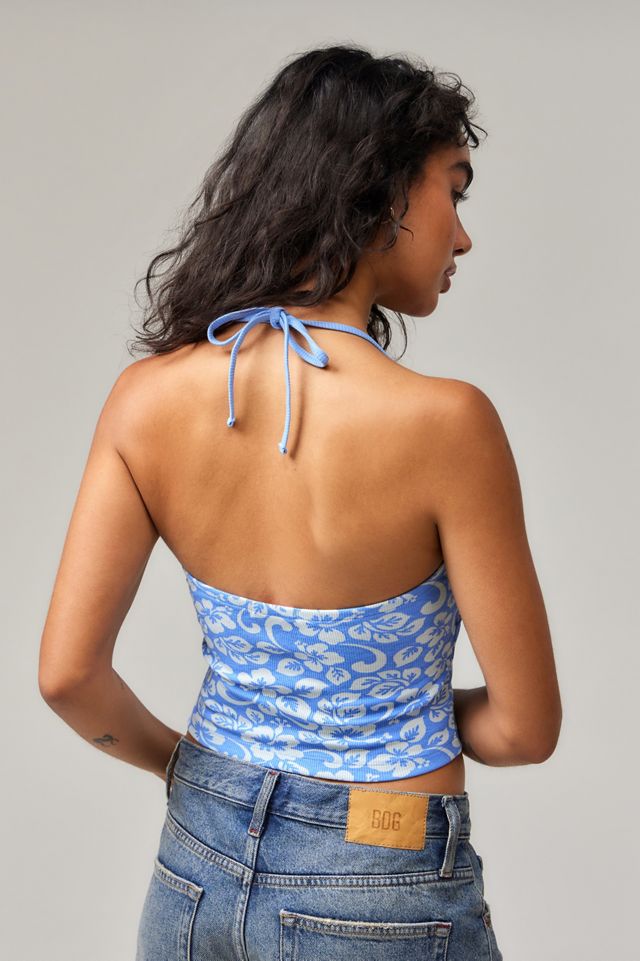 Roxy UO Exclusive – Doppellagiges Oberteil mit Hibiskus-Print #3