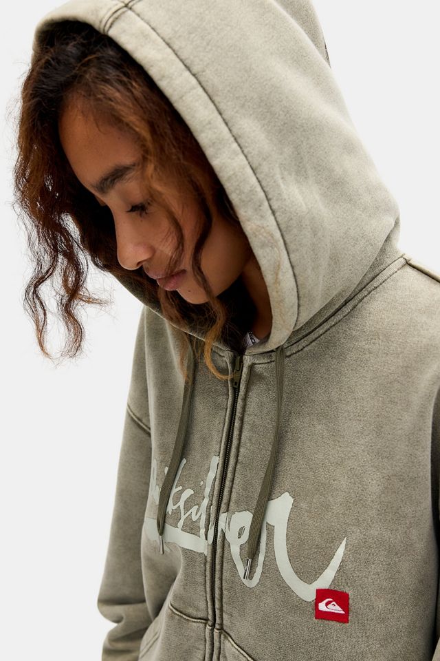 Quiksilver UO Exclusive Khaki Zip-Through Hoodie #2