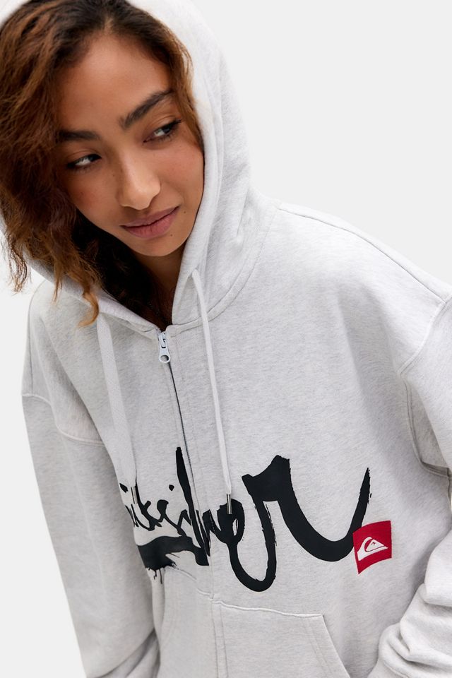 Quiksilver UO Exclusive Grey Zip-Through Hoodie #2