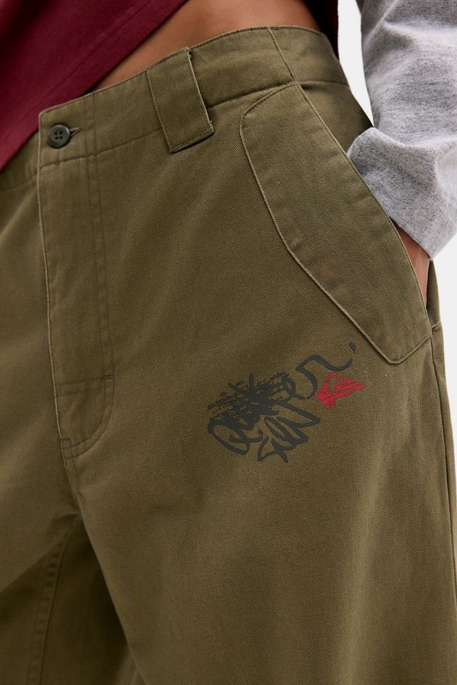 Pantaloni larghi kaki UO Exclusive Quiksilver #2