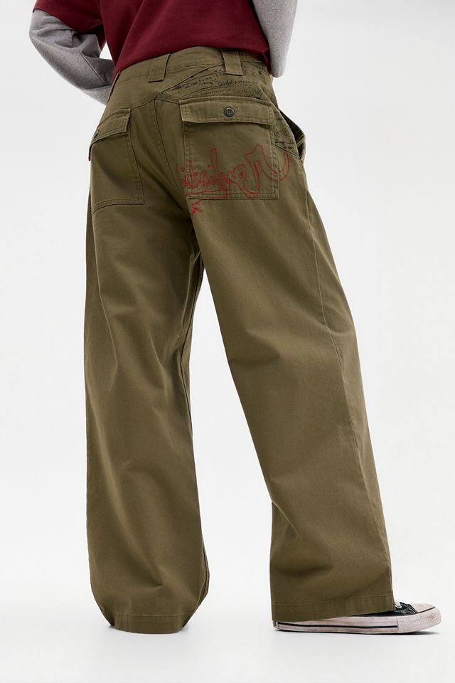 Pantaloni larghi kaki UO Exclusive Quiksilver #3