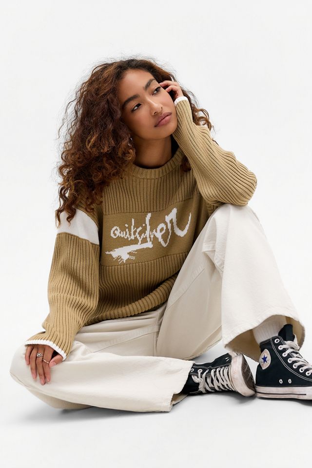 Quiksilver UO Exclusive Ecru Rippstrick-Pullover #1