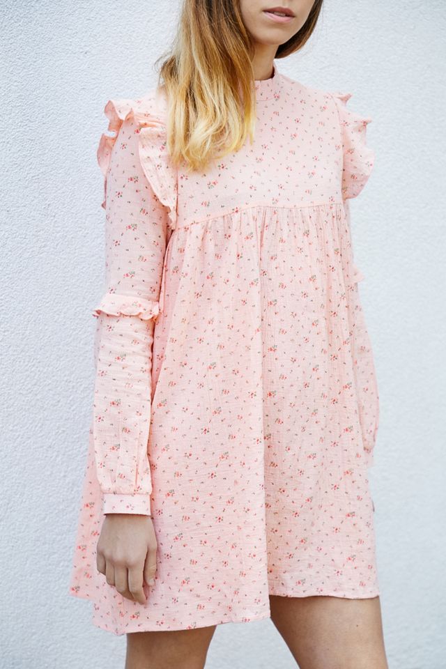 Daisy Street Floral Smock Mini Dress Urban Outfitters UK