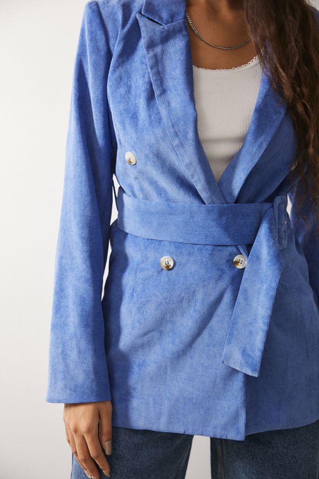 Daisy Street Belted Corduroy Blazer #1