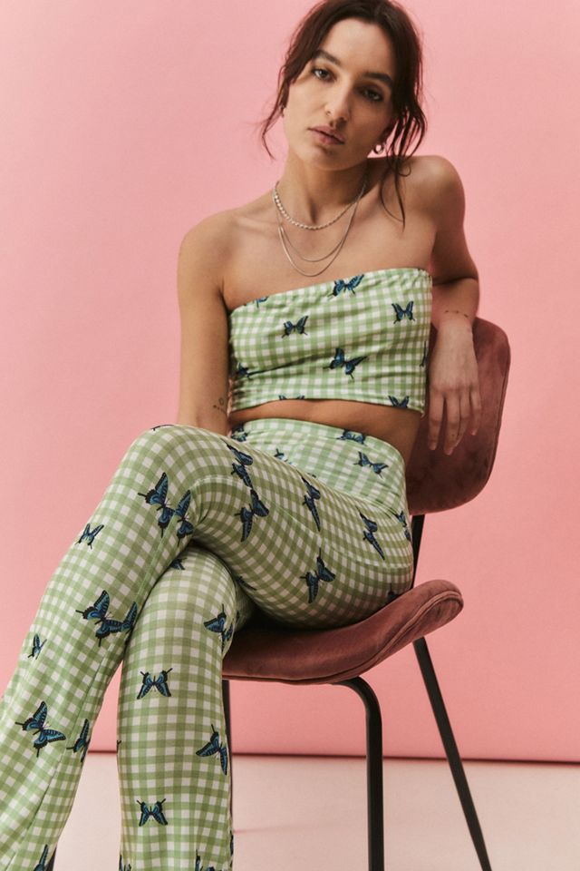 Daisy Street Gingham Butterfly Bandeau Top #4