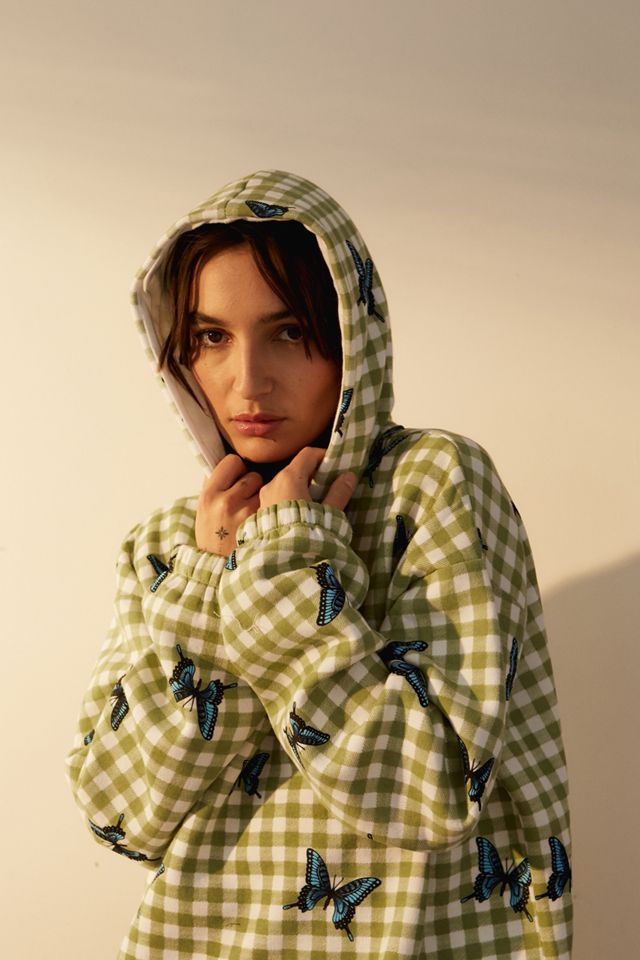 Daisy Street Gingham Butterfly Hoodie #2