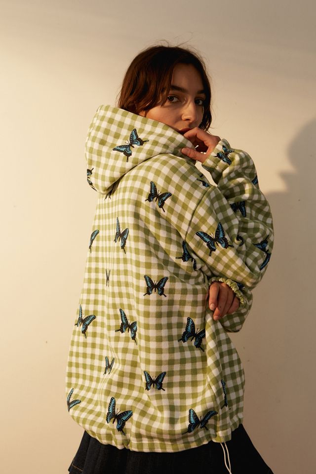 Daisy Street Gingham Butterfly Hoodie #3