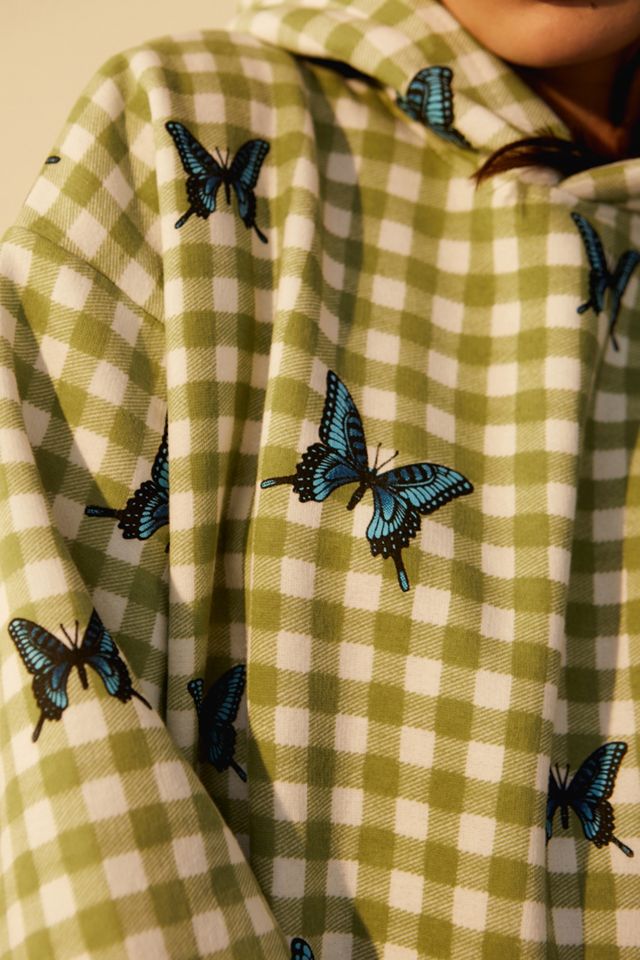 Daisy Street Gingham Butterfly Hoodie #4