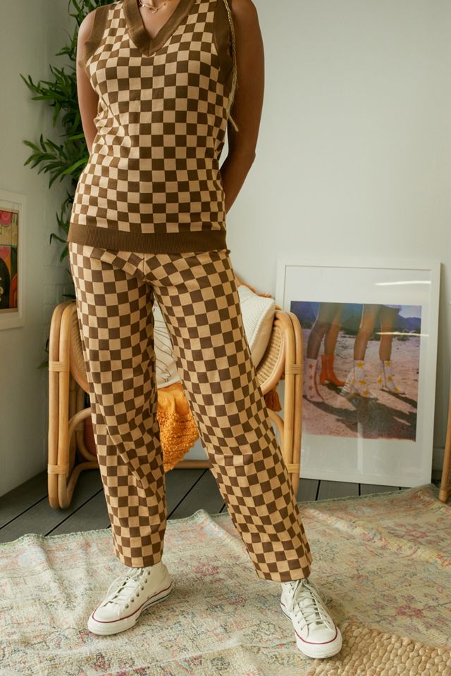 Daisy Street Brown Knitted Trousers Urban Outfitters UK