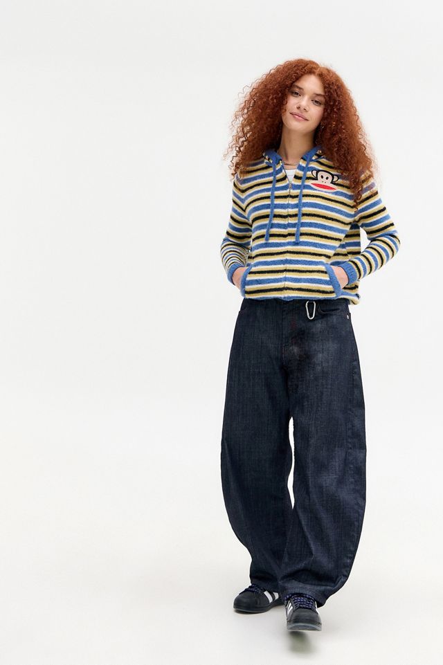 Daisy Street x Paul Frank Stripe Zip-Through Knit Hoodie #1