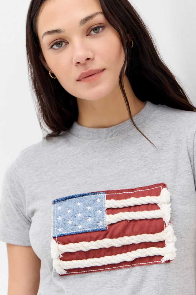 Daisy Street Appliqué Flag T-shirt #3