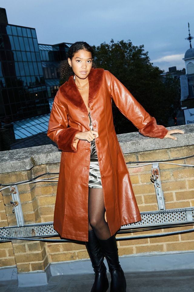 Daisy Street Toffee Cappotto in pelliccia sintetica #1