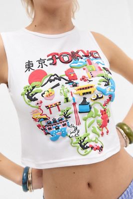 Débardeur Souvenir Tokyo UO Exclusive Daisy Street