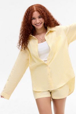 Daisy Street Stripe Oversized Shirt