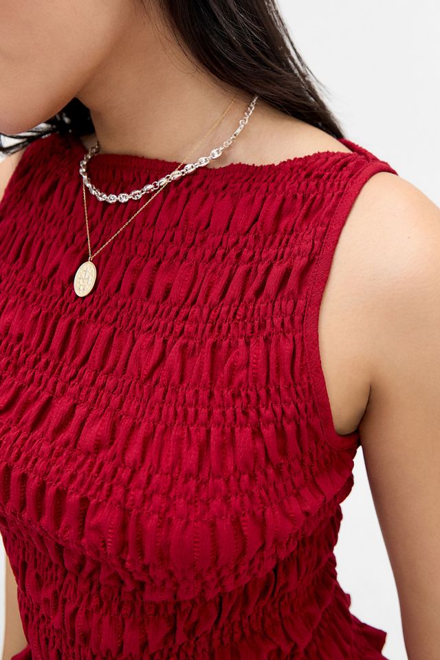 Daisy Street Haut sans manches froncé rouge exclusif UO #2