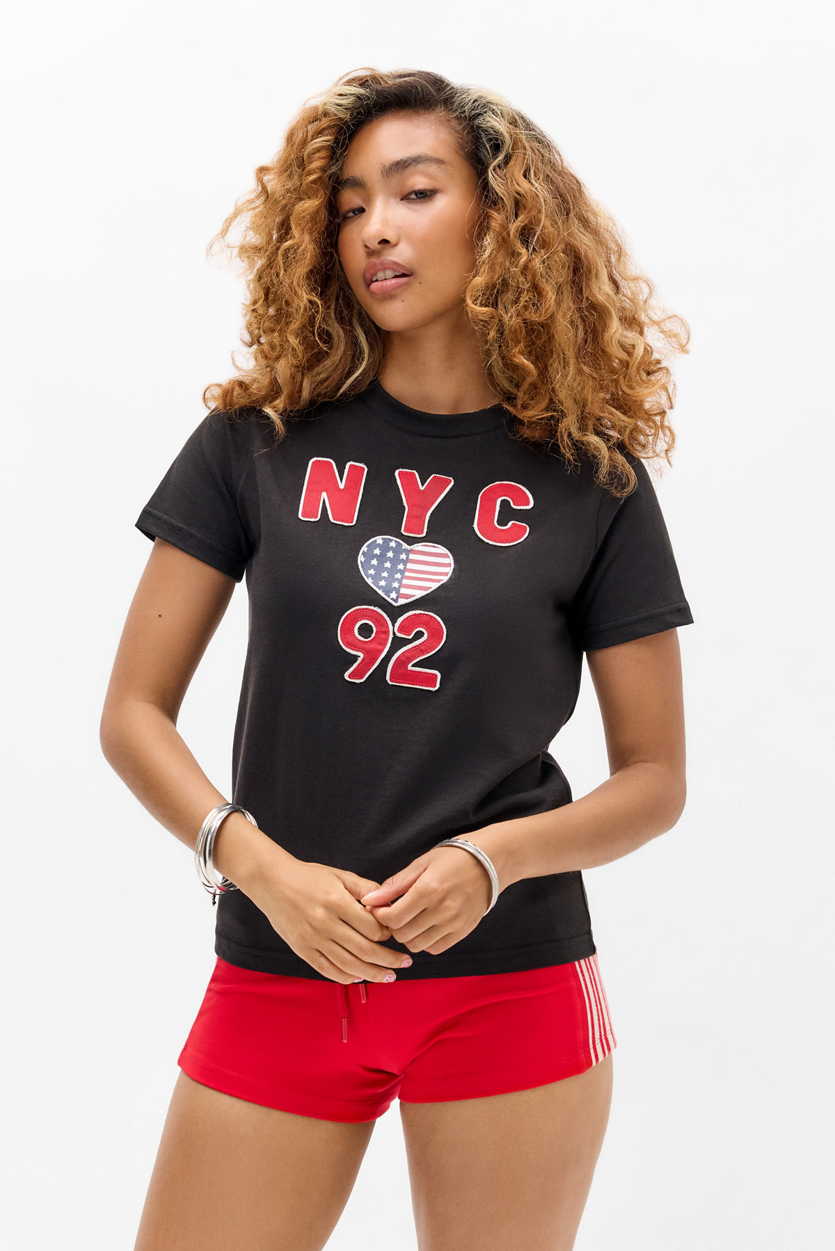 Daisy Street NYC Appliqué T-Shirt