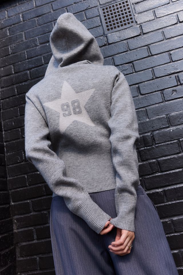 Daisy Street Grauer Kapuzenpullover mit Zip-Verschluss #1