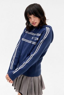 Daisy Street Knit Zip-Up Hoodie